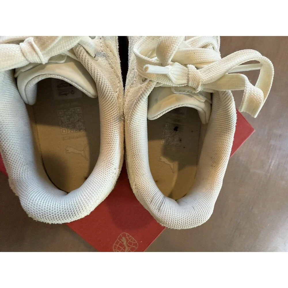 Puma Sneaker Karmen II Idol Size 4.5 M Jr. Ivory Silver Kids Platform Off White - Picture 9 of 11